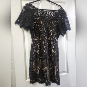 Lulu's Black Off-the-Shoulder Sheath Mini Dress